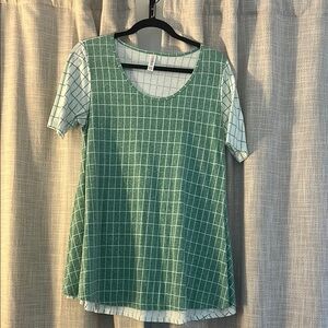 Green Checkered Women's Top